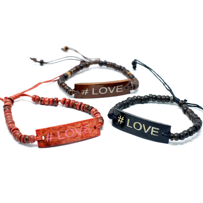 Coco Slogan Bracelets - #Love product image