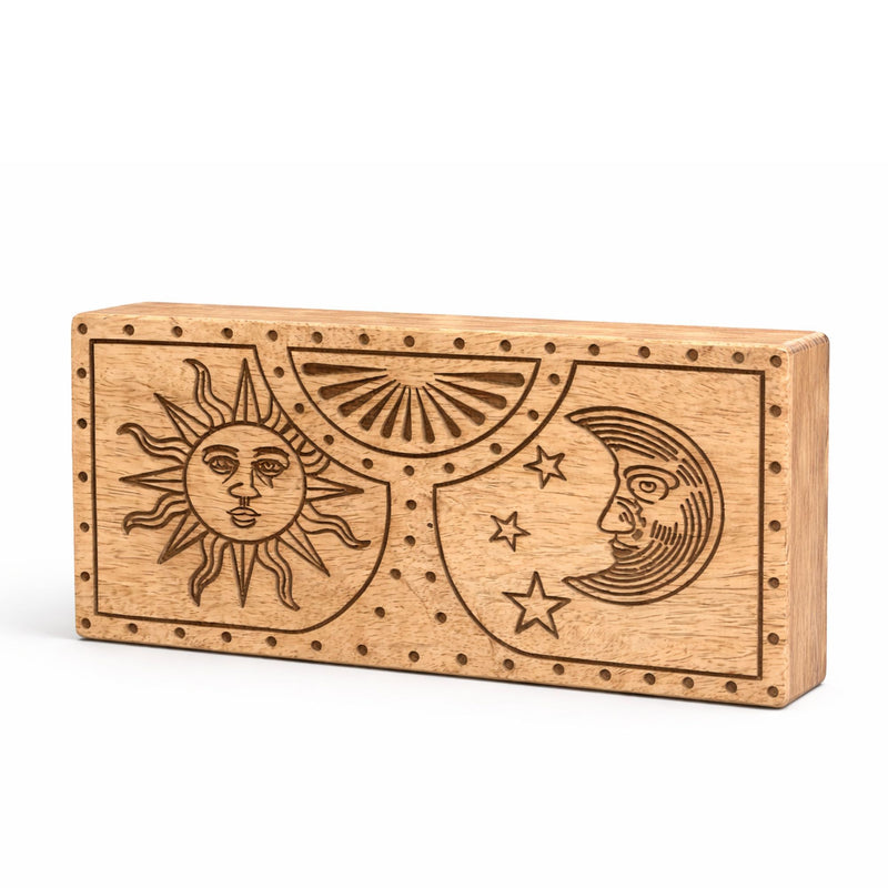Sun - Moon Carved Crystal and Stone Box product image