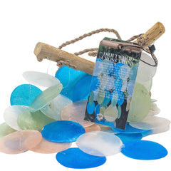 Blue & Pearl Driftwood Cross Chime product image