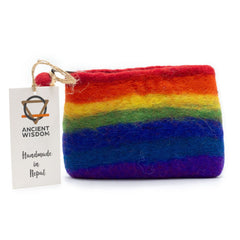 Natural Felt Zipper Pouch (asst) - Rainbow product image 3
