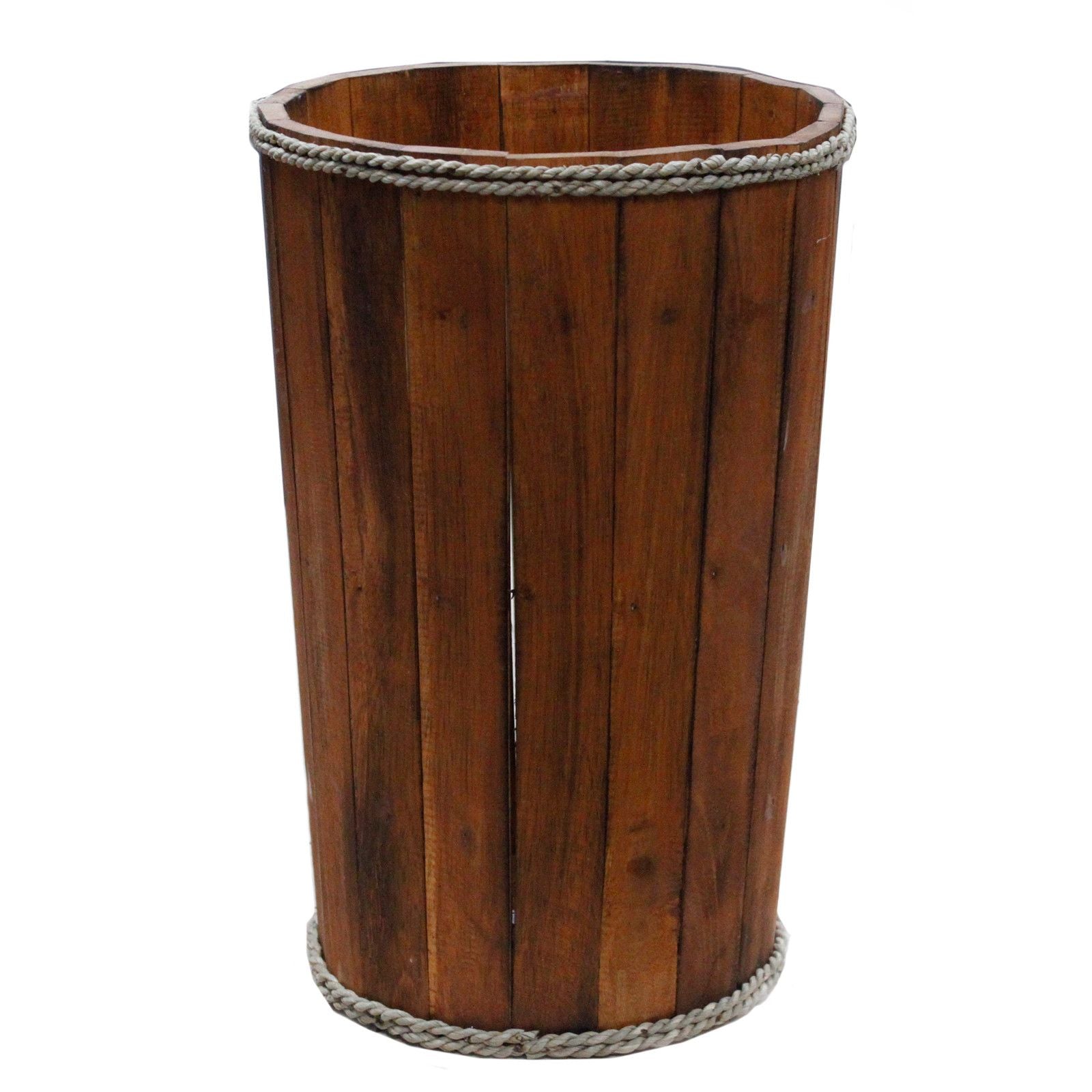 Large Wooden Storage Tub – Brown product image