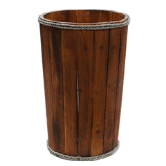 Large Wooden Storage Tub – Brown product image