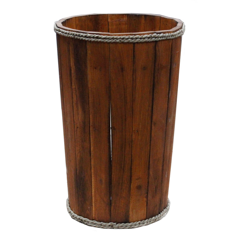 Large Wooden Storage Tub – Brown product image