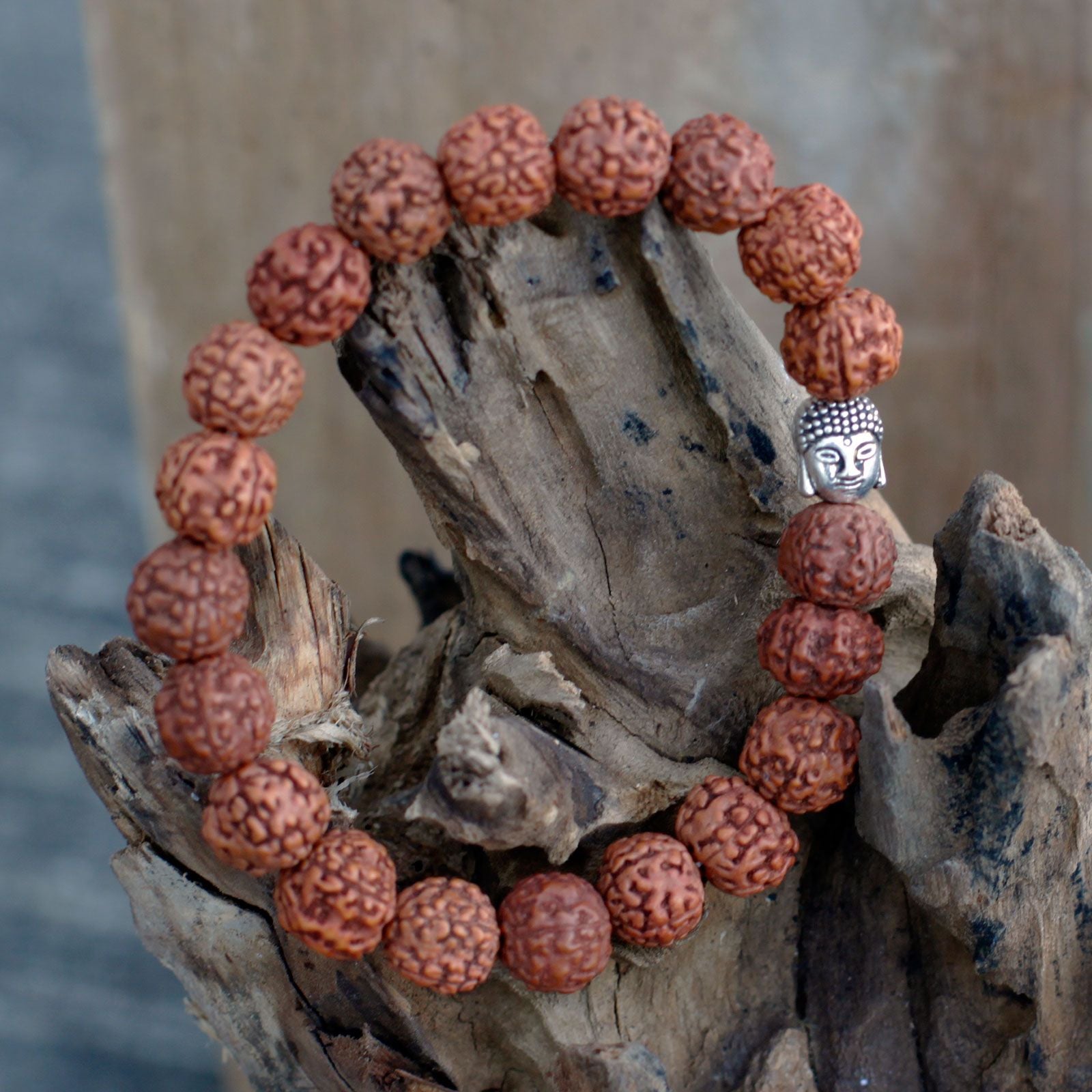 Rudraksha Buddah Bangle Mala - Natural product image