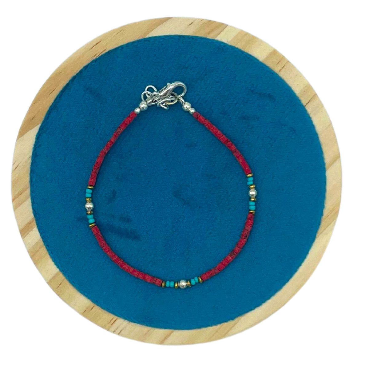 Nepalese Extra Fine Gem Bracelet - Coral Tribal Bead product image 4