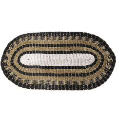 Oval Seagrass Black, White & Tan - Classic - 60x120cm product image 4