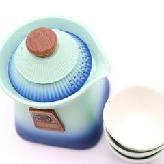 Temple Teapot Set & Three Cups - Blue Heaven product image 3