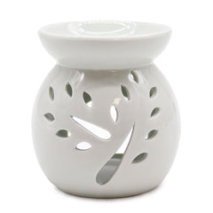 Lrg Classic White Oil Burner - Tree Cut-out product image
