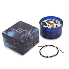 Zodiac Crystal Candle with Gemstone Bracelet - Scorpio product image 3