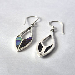 Shell & Silver Earrings - Spear Drops - Abalone product image 2