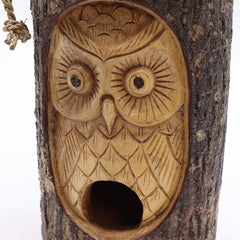 Tree Trunk Face - Bird House - Wise Owl product image 5