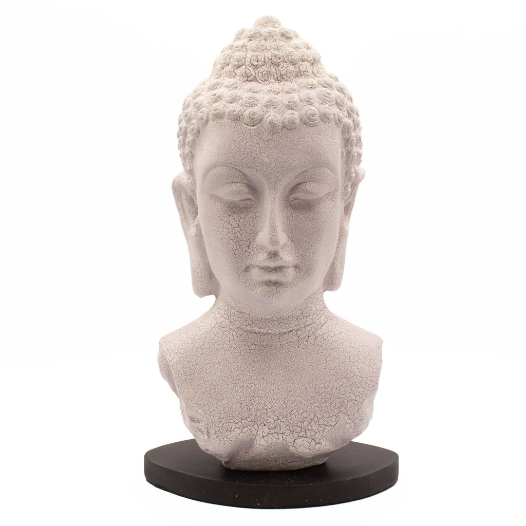 Buddha Bust Lamp Lavender Crackle - Oval Stand product image