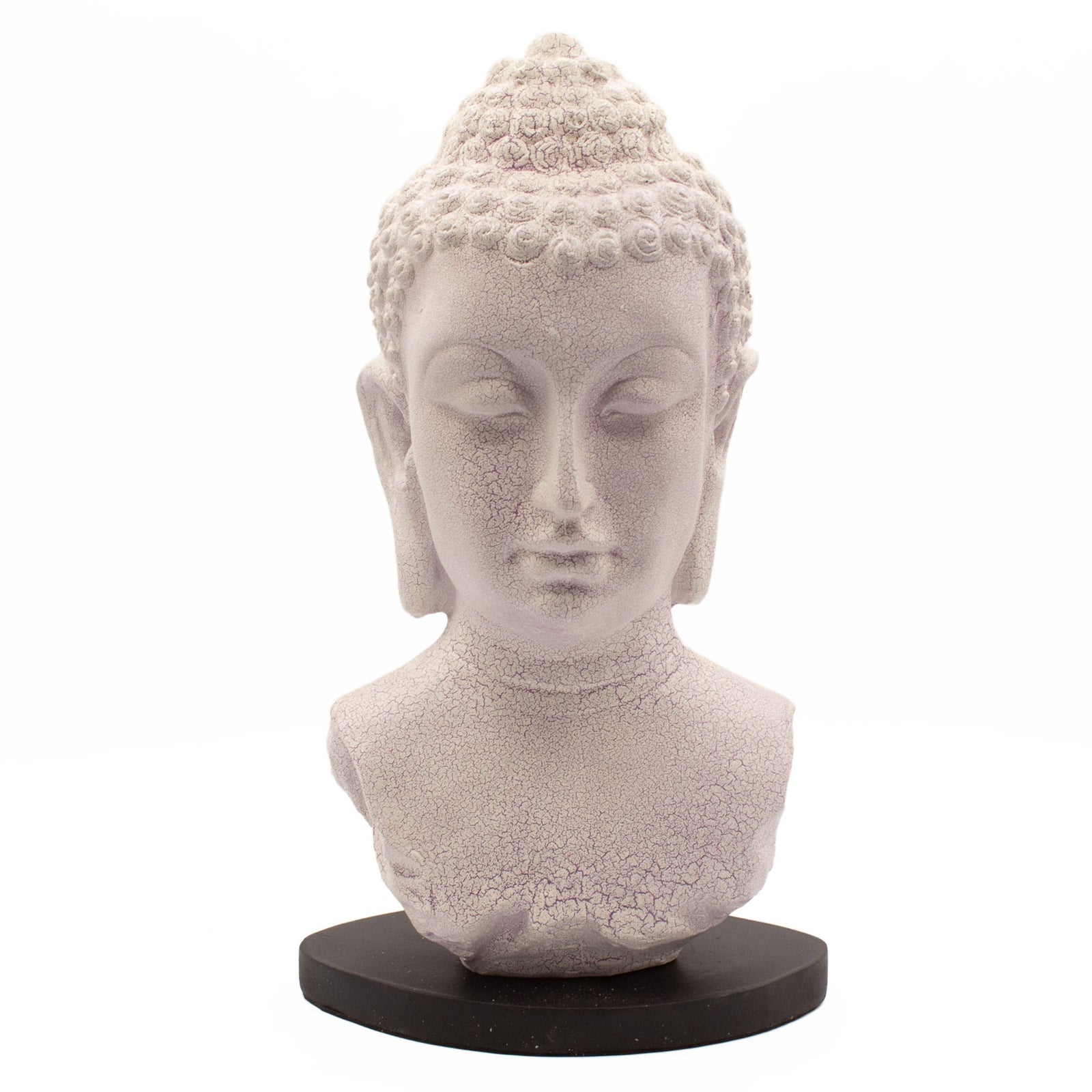 Buddha Bust Lamp Lavender Crackle - Oval Stand product image