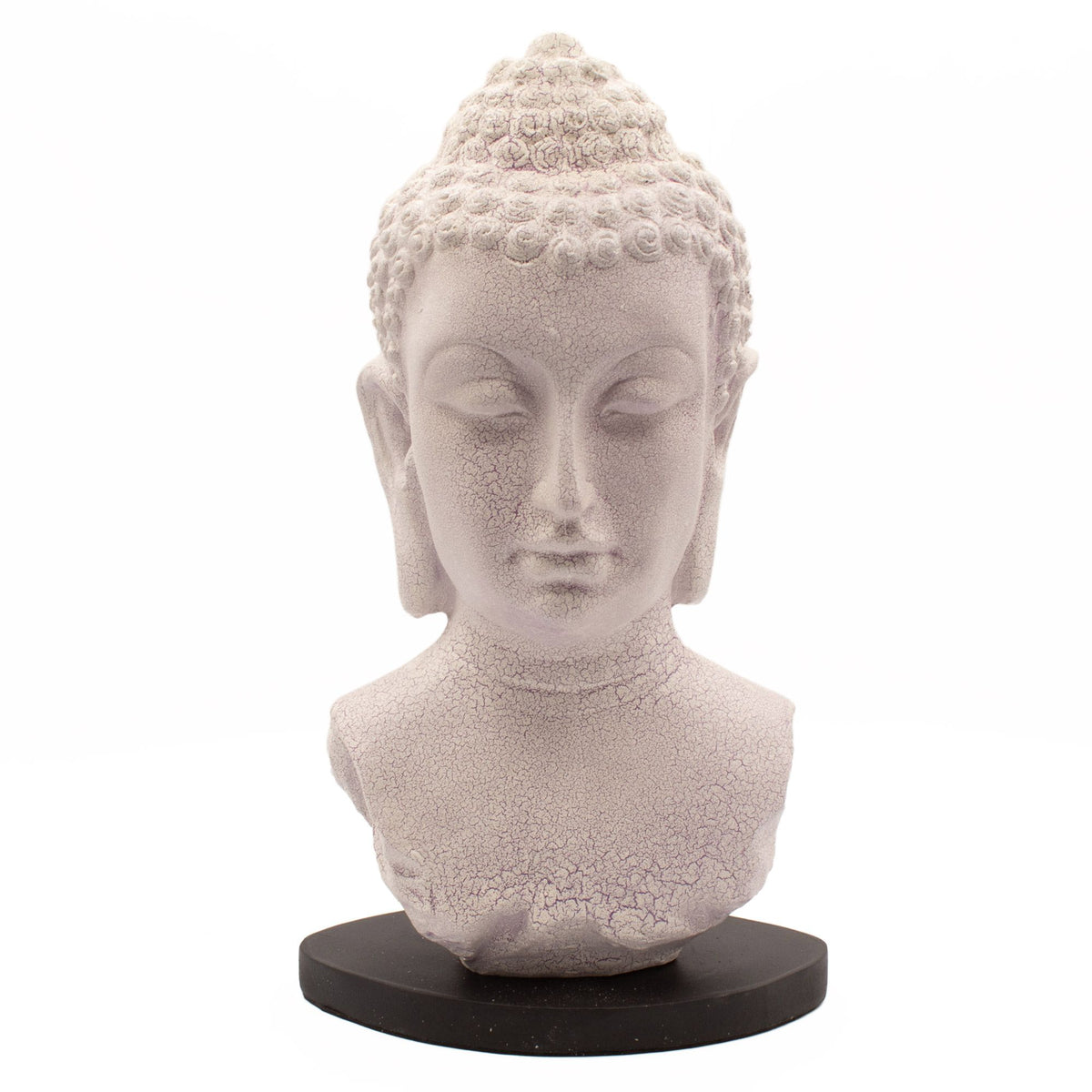 Buddha Bust Lamp Lavender Crackle - Oval Stand product image