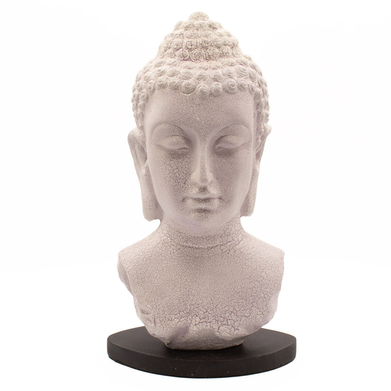 Buddha Bust Lamp Lavender Crackle - Oval Stand product image