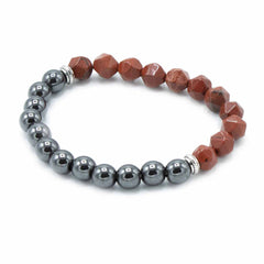 Faceted Gemstone Bracelet - Magnetic Red Jasper product image 2