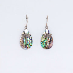 Shell & Silver Earrings - Dragonflies - Abalone product image