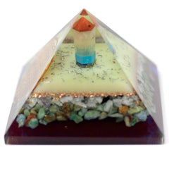 Lrg Organite Pyramid 80mm - Flower of life symbol product image 2
