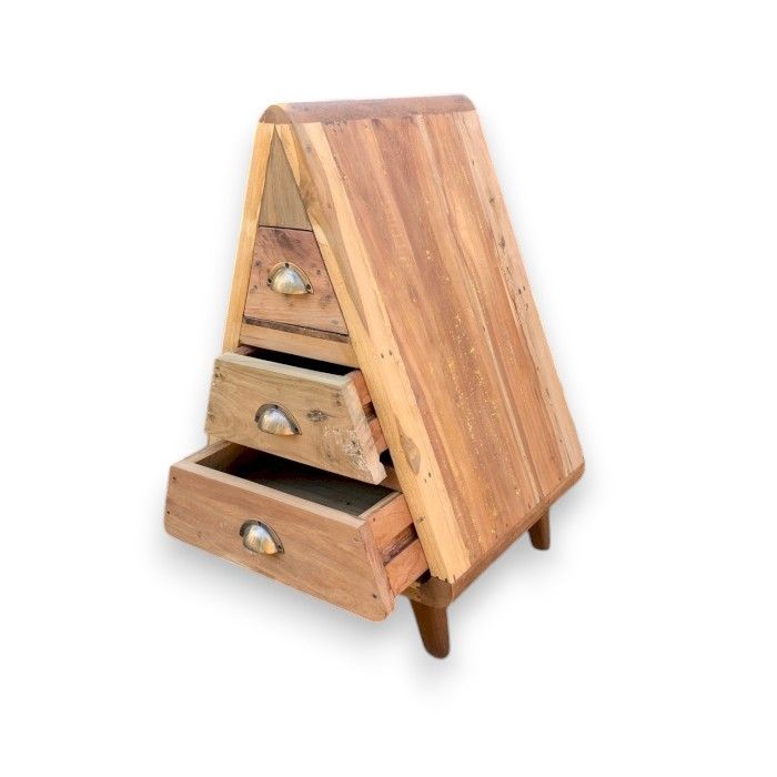 Mr Triangle Decoration Storage 3 Draws - Recycled Wood product image