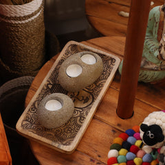 Natural Riverstone Candle Holder - Single Nightlight product image 5