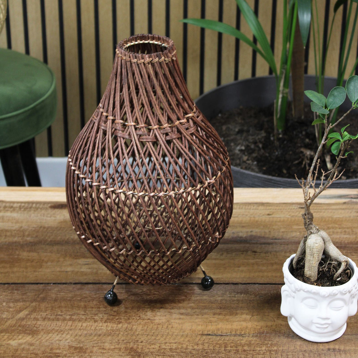 Rattan Table Lamps - Dark Brown product image 5
