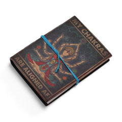 Leather Printed Notebook – My Chakras Are Aligned AF - 17.8×12.7 cm product image 6