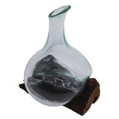 Molten Glass Mini Decanter on Wood 20cm product image 3