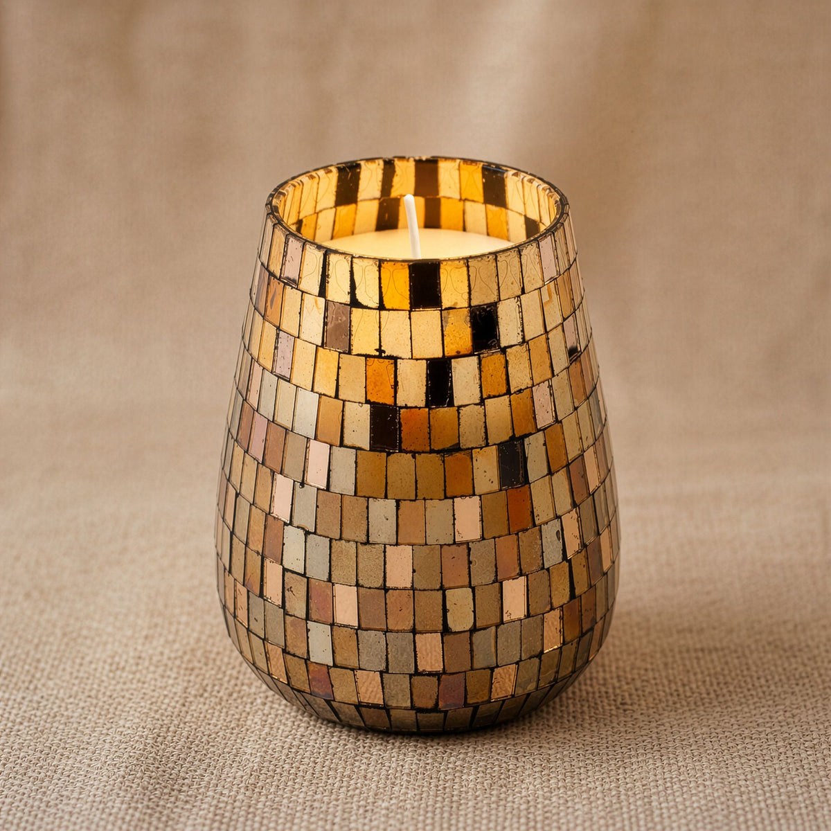 Tall Glass Jar Candles - Amber Mosaic - product image 4