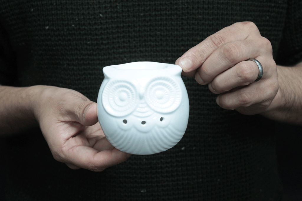Classic White Oil Burner - Short Owl product image 2
