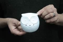 Classic White Oil Burner - Short Owl product image 2