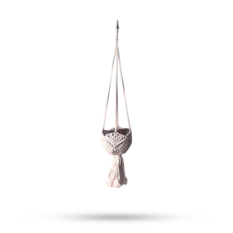 Macrame Pot Holder Decorative - Beige product image