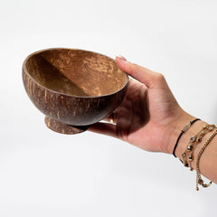 Medium Natural Coconut Bowl on Stand product image 2