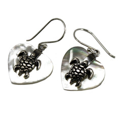 Shell & Silver Earrings - Sea Turtle - MOP product image 2