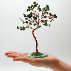 Lrg Gemstone Tree - Green Aventurine on Green Agate Base (100 stones) product image 2