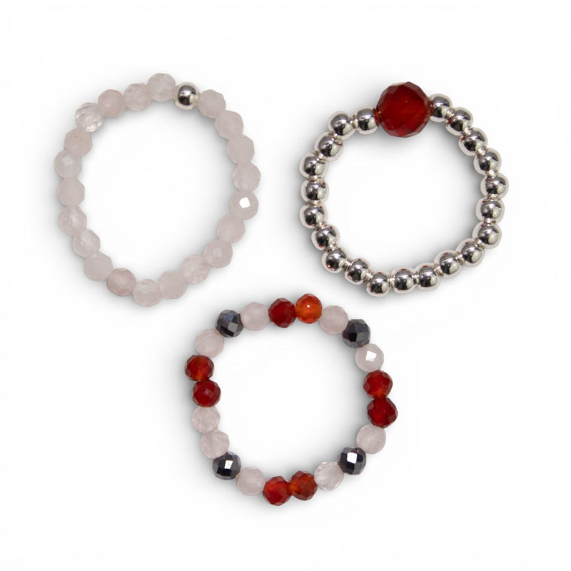 Nymph Spirit Gemstone Ring Set - Love & Flame product image