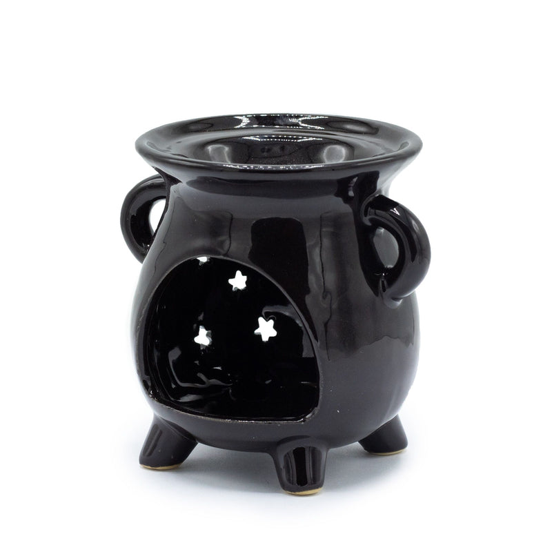 Cauldron Oil Burner - Moon & Stars - Black product image