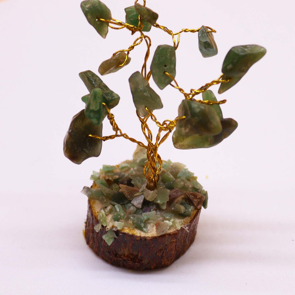 Mini Gemstone Tree On Wood Base - Green Aventurine (15 stones) product image 2