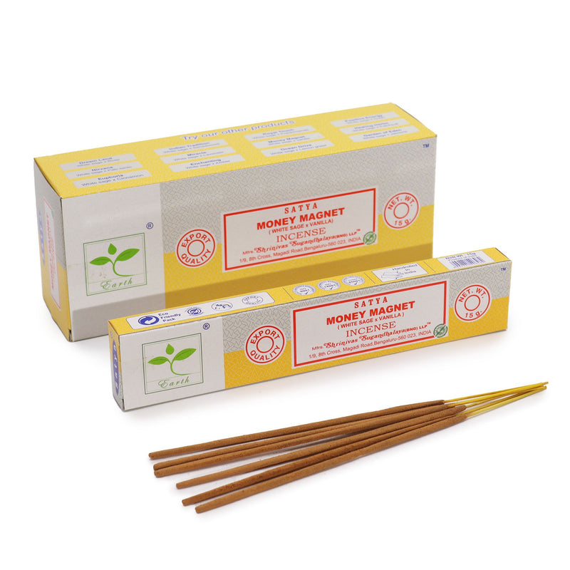 Satya Incense 15gm - Money Magnet (White Sage & Vanilla) product image