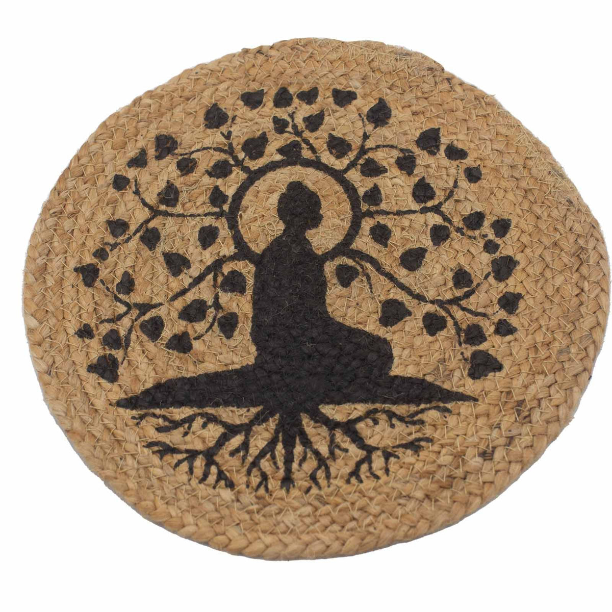 Natural Place Mat - Jute 30cm - Bodhi Tree Print product image