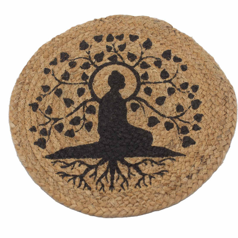 Natural Place Mat - Jute 30cm - Bodhi Tree Print product image