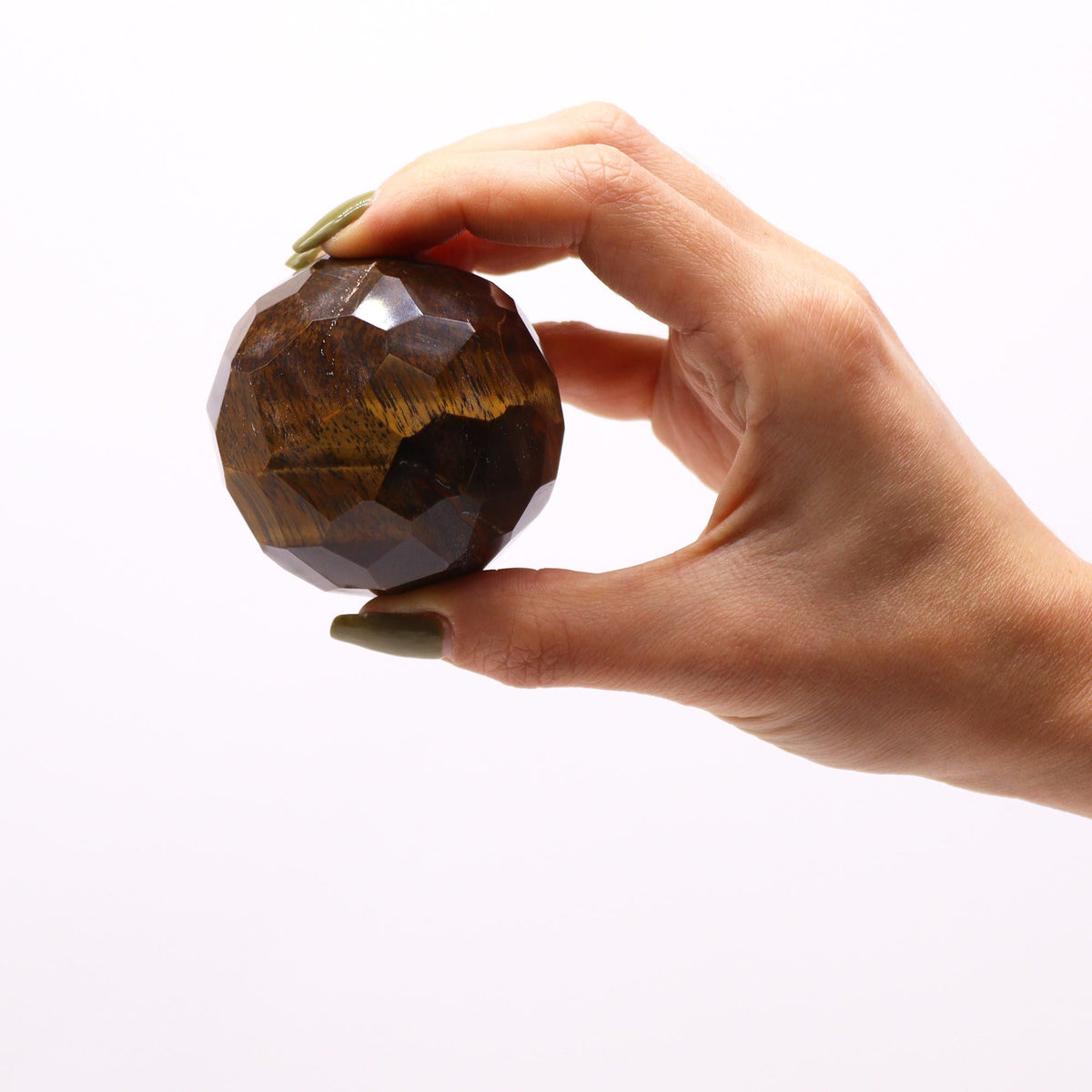 Gemstone Faceted Healing Ball & Stand - Tigereye product image 2