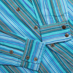 Nomad Sari Grandad Shirt - Turquoise - Large product image 7