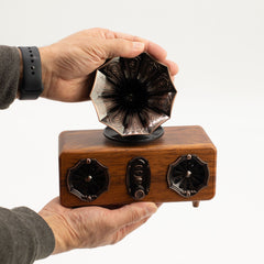 Retro Mini Double Gramophone Speaker - Bluetooth - 5.4 watt x 2 product image 2