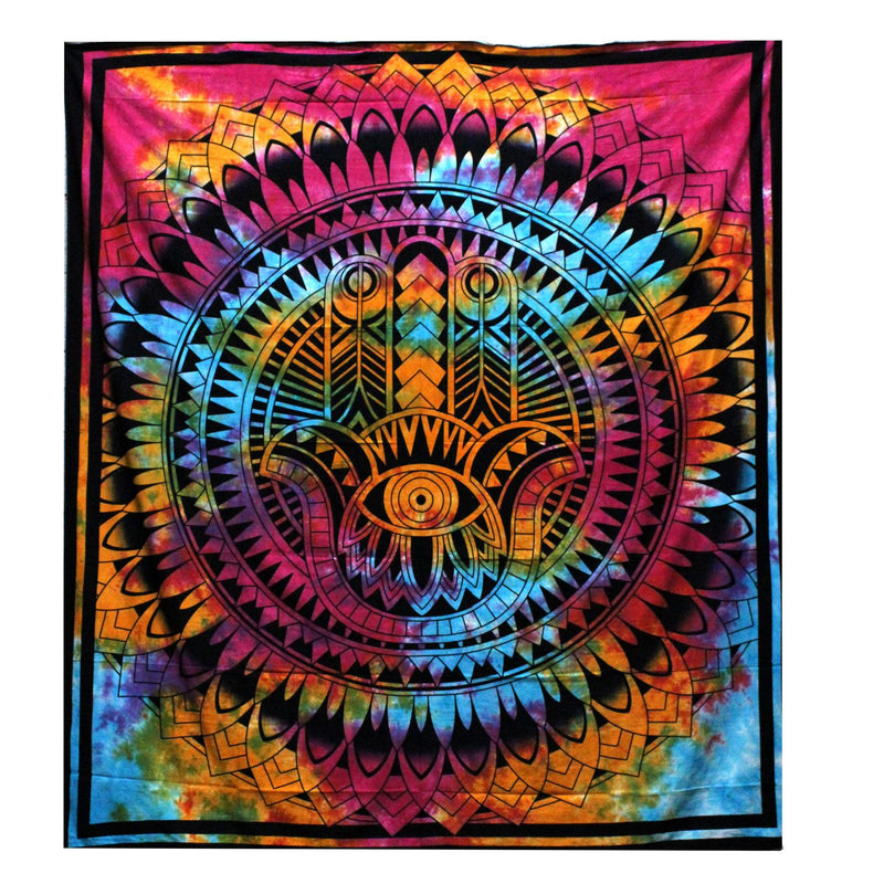 Double Cotton Bedspread + Wall Hanging - Hamsa product image