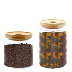 Cottage Bamboo Glass Jar - 15cm product image 2