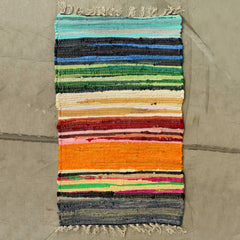 Small Rag Rug - 50x90cm - premium quality - Rainbow Colours product image 2