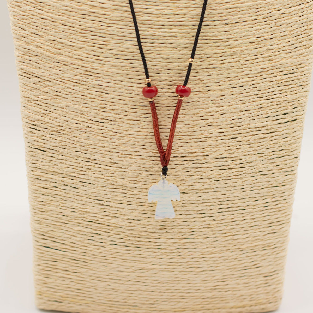Cord Necklace Gemstone Pendant - Opalite Angel product image 2