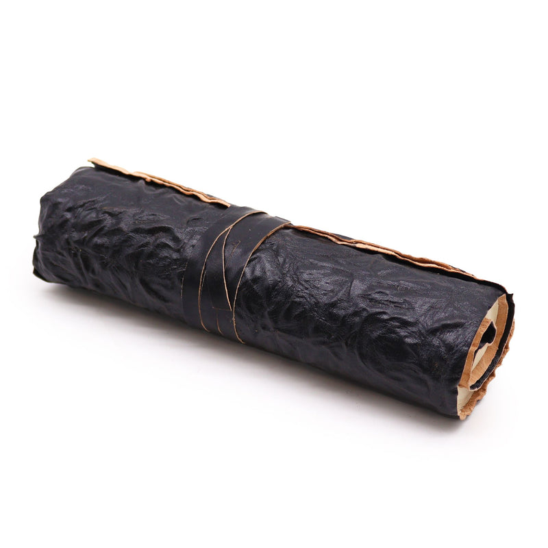 Rolled Leather Travel Notebook - 96 pages - Black 21x15cm product image