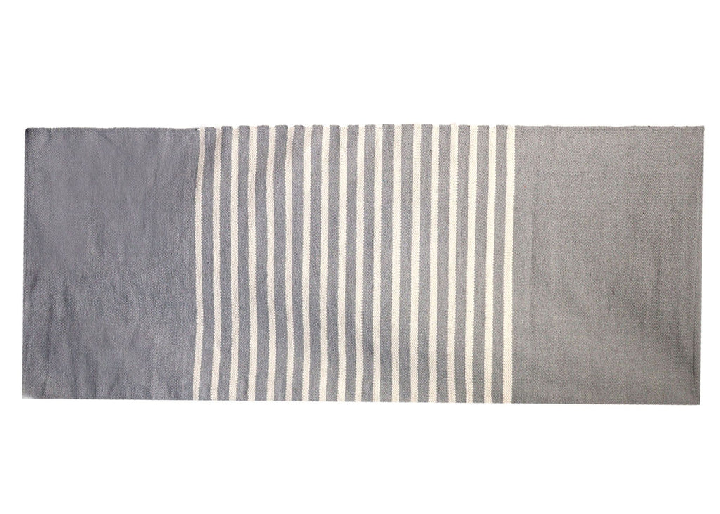 Indian Cotton Rug - 70x170cm - Grey product image