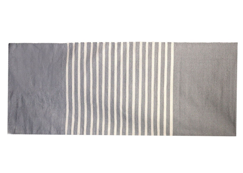 Indian Cotton Rug - 70x170cm - Grey product image